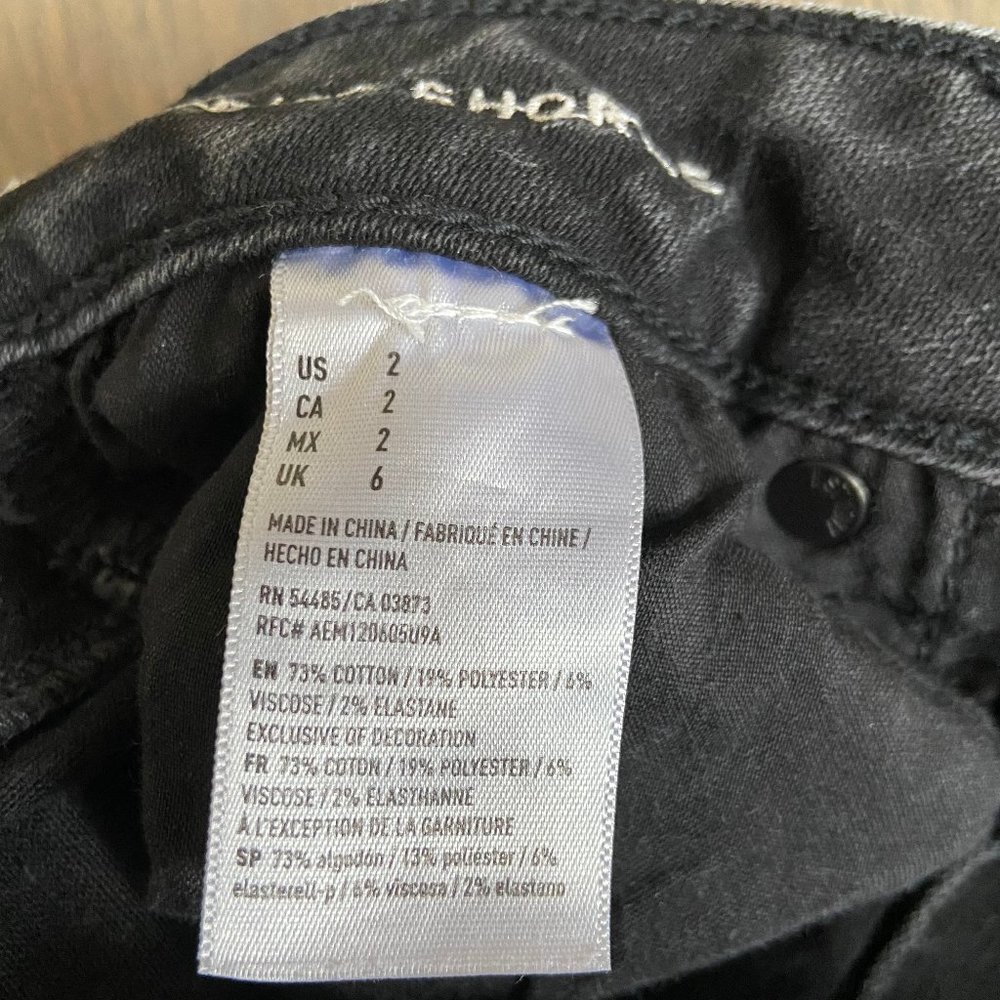 American Eagle black super hi-rise shortie shorts - Picture 4 of 4